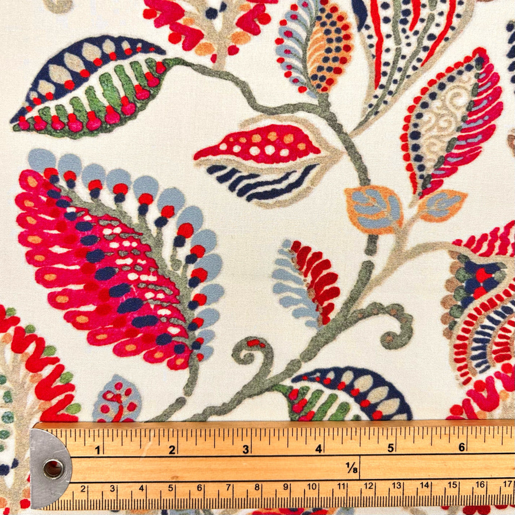 Folk Garden Viscose Fabric