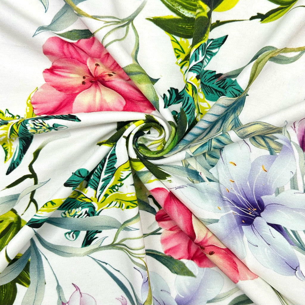 Overgrown Charm Cotton Jersey Fabric - Seconds