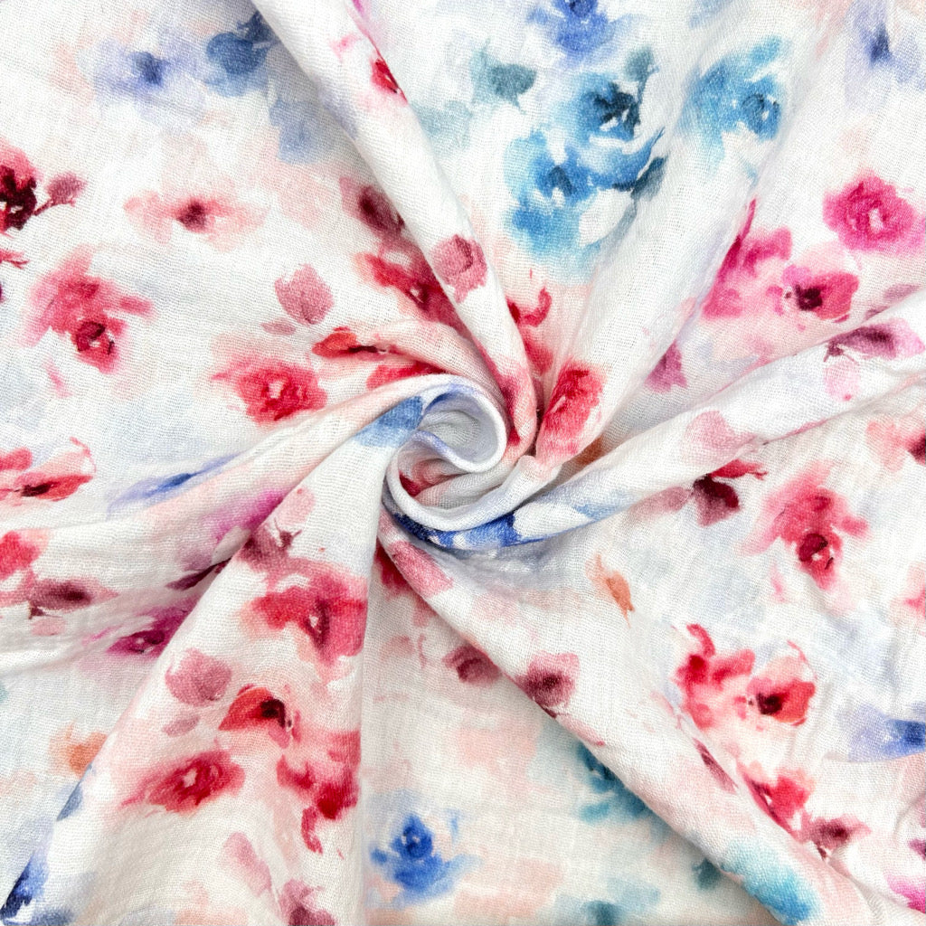 Blush Bloom Double Gauze Fabric