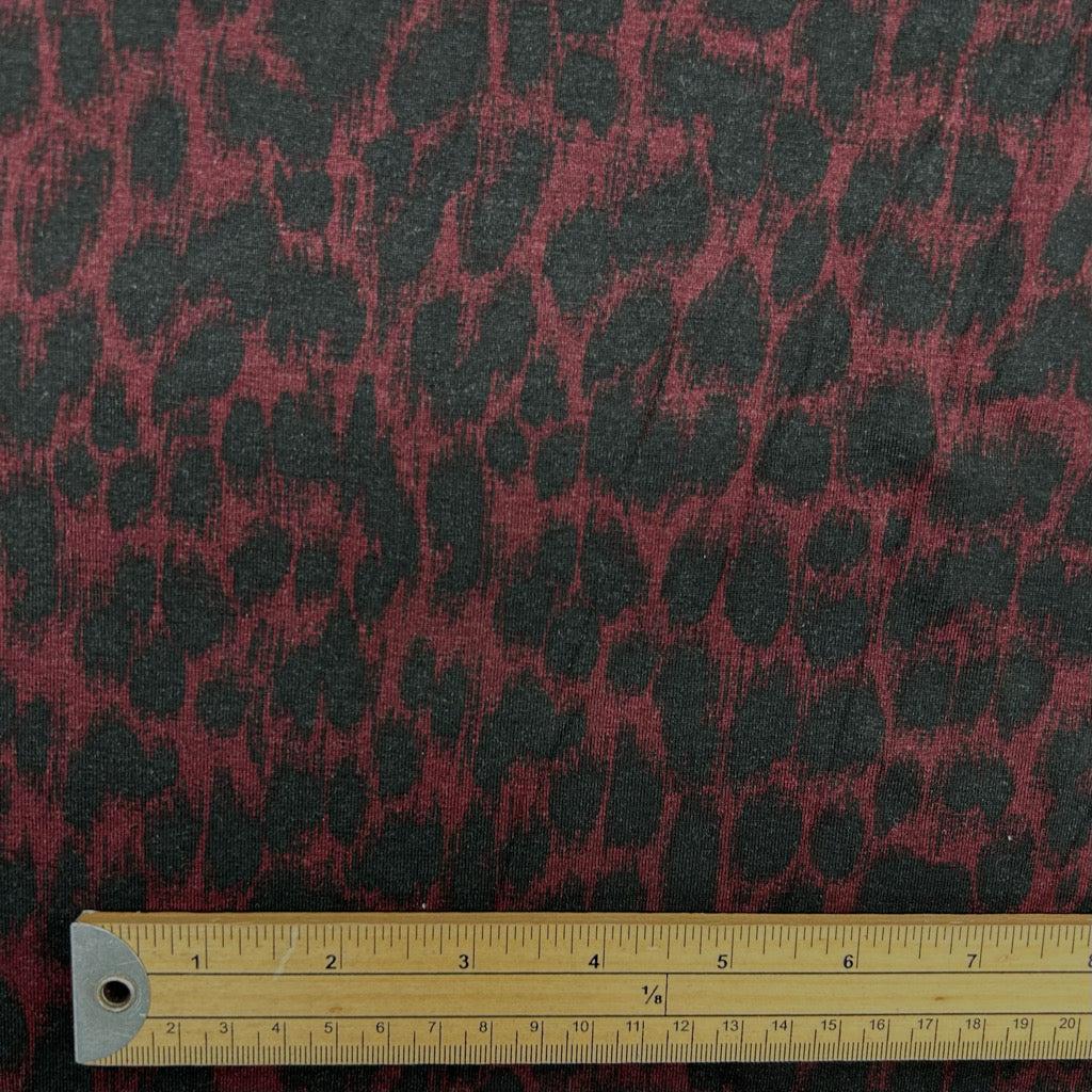 Shadow Leopard Viscose Jersey Fabric