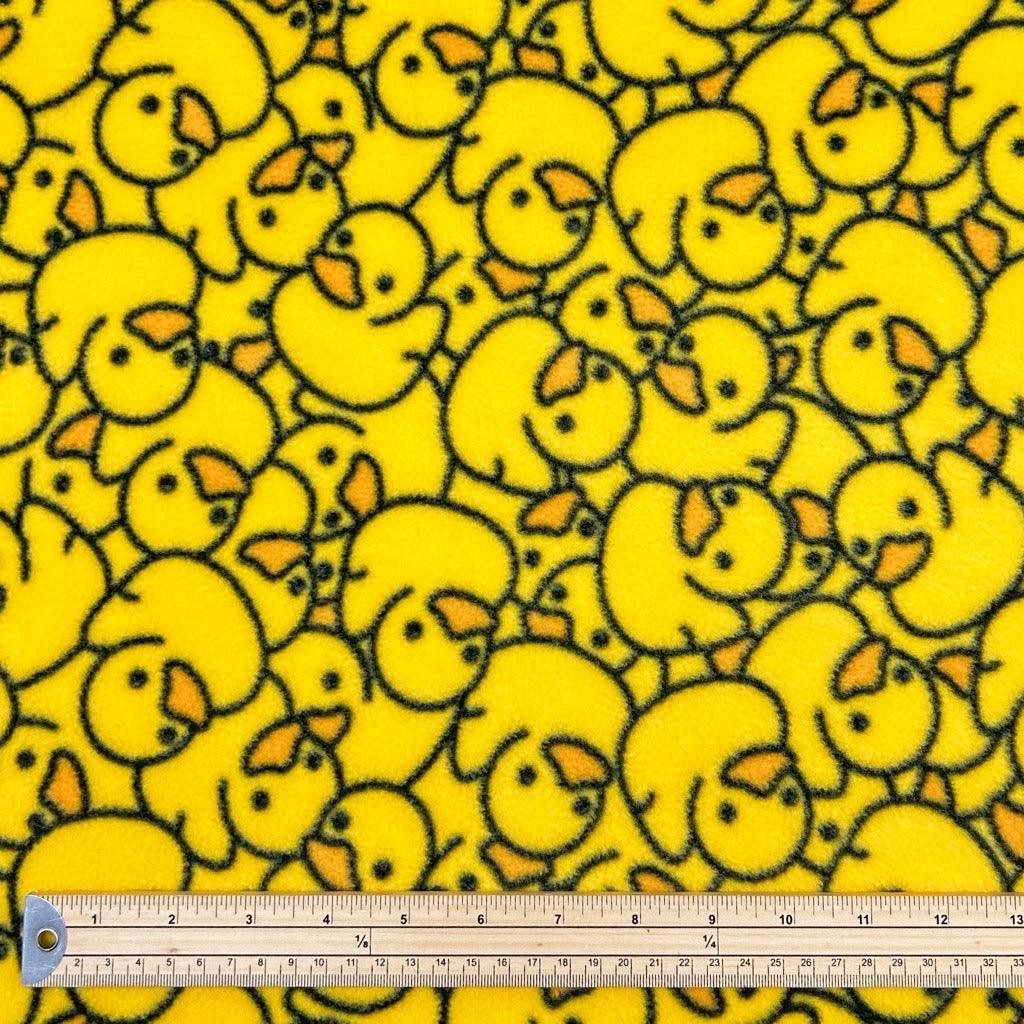 Yellow Ducks Anti Pill Polar Fleece Fabric - Pound Fabrics