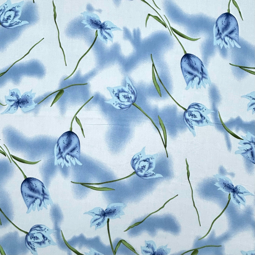 Spring Petals Viscose Challis Fabric