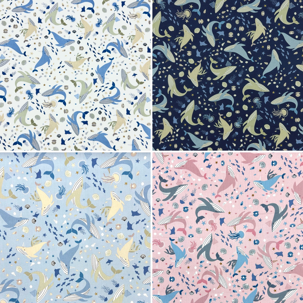 Seaside Charm Cotton Poplin Fabric