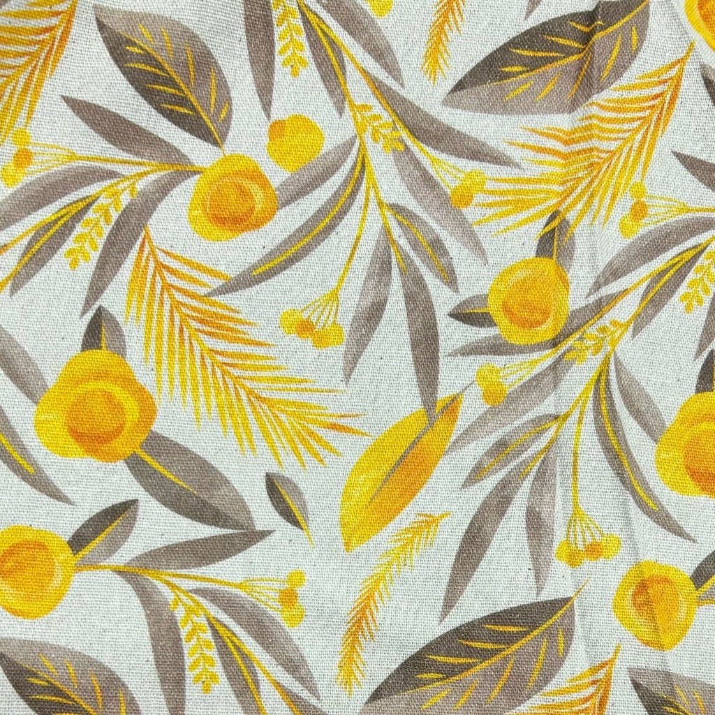 Yellow Meadow Viscose Linen Fabric - Pound Fabrics