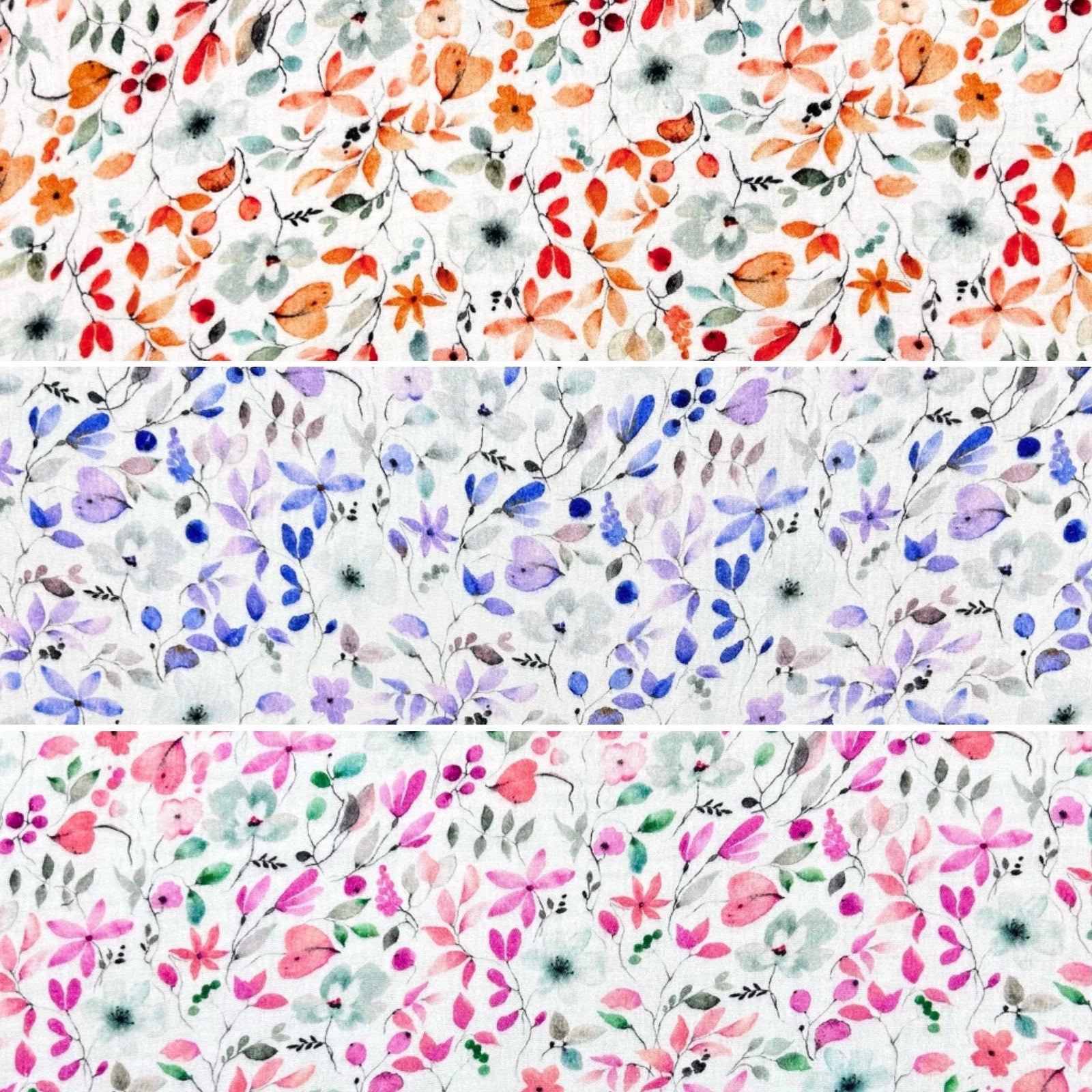 Buy Vibrant Florals Double Gauze Fabric for Sewing, Dressmaking & Crafts - Pound Fabrics