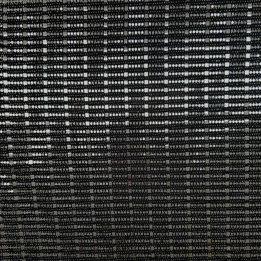Silver Sparkle on Black Stretch Fabric