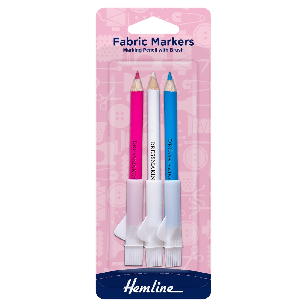 Hemline Fabric Markers with Brush
