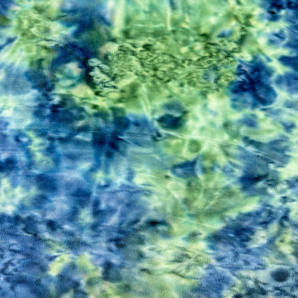 Sea Tones Stretch Velvet Fabric