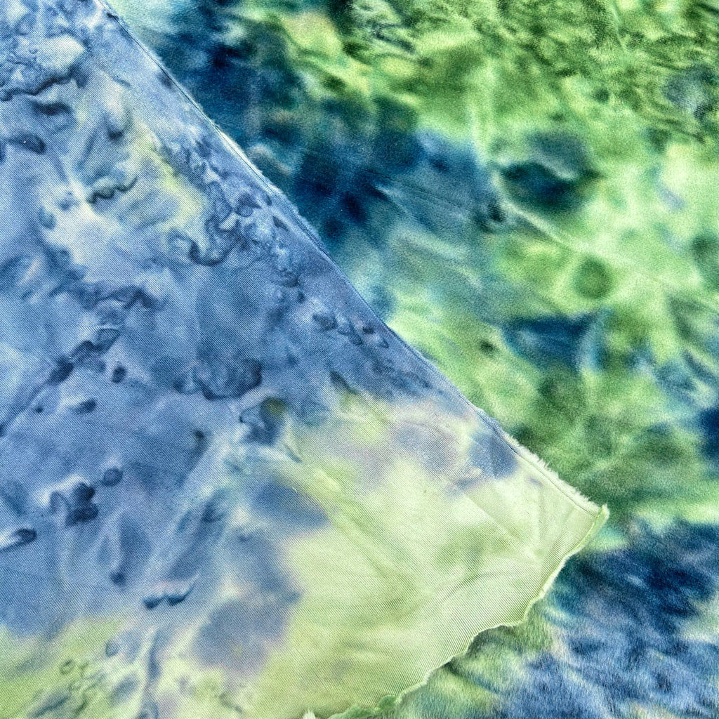Sea Tones Stretch Velvet Fabric