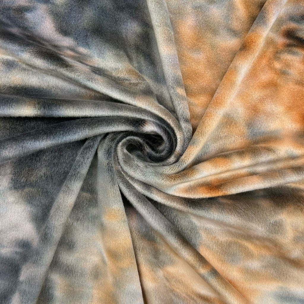 Sea Tones Stretch Velvet Fabric