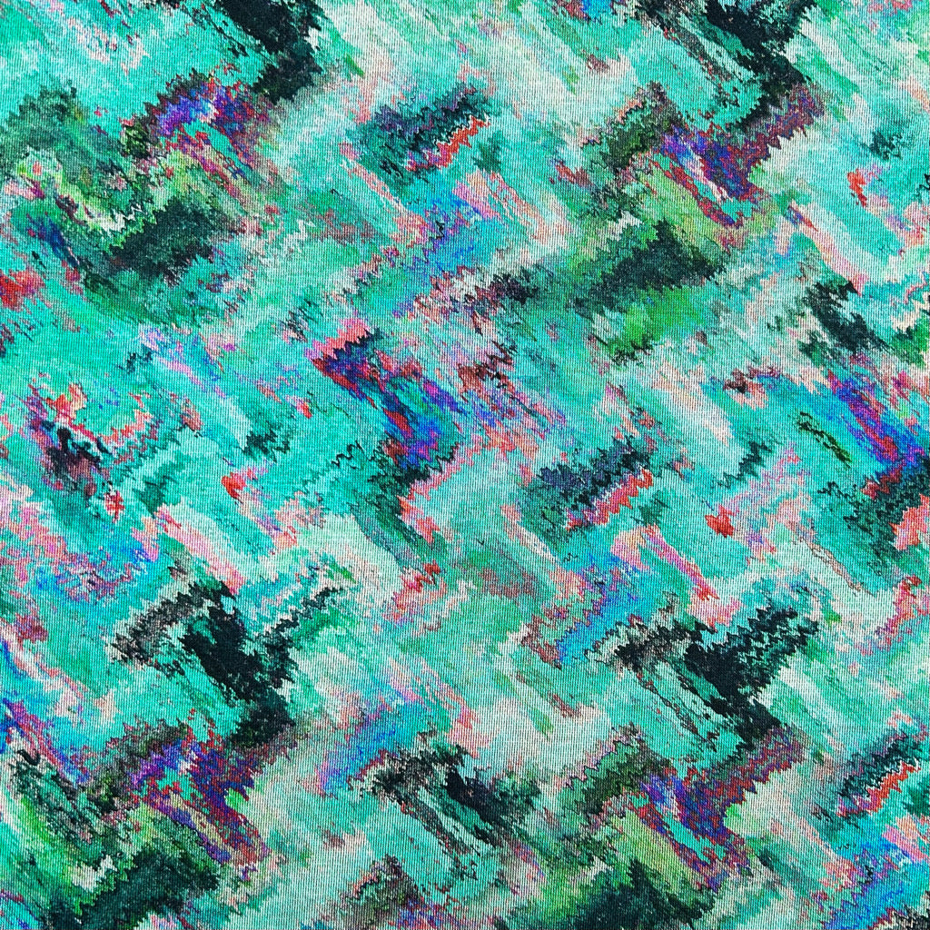 Pixel Storm Digital Modal-Touch Jersey Fabric