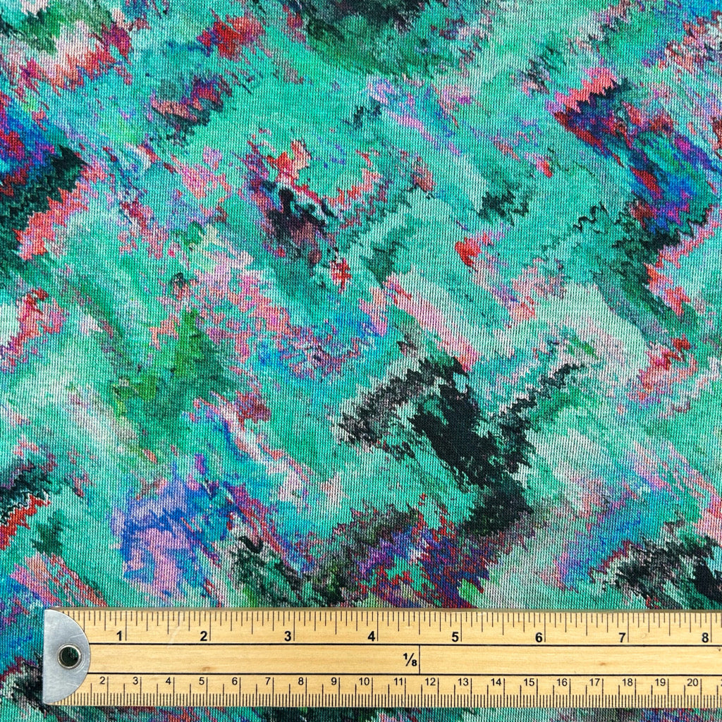 Pixel Storm Digital Modal-Touch Jersey Fabric