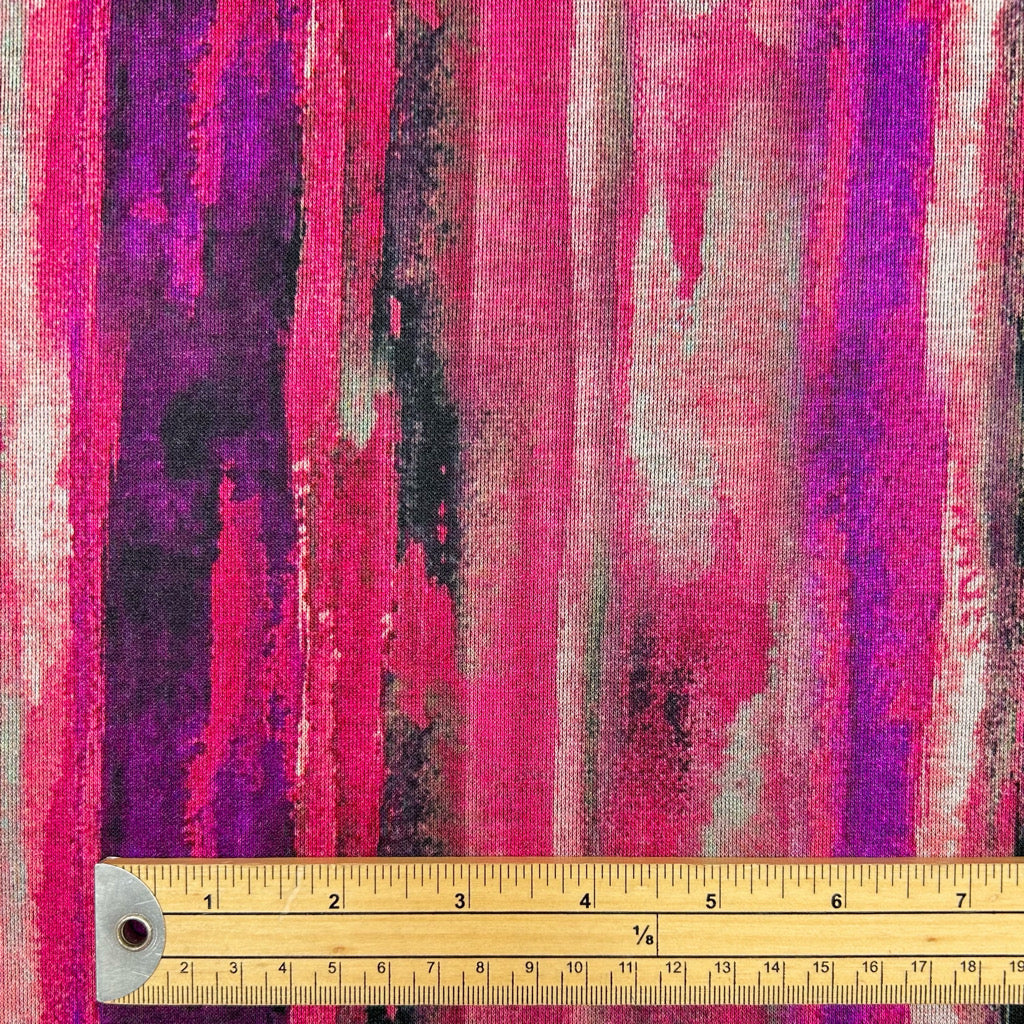 Painted Stripes Digital Modal-Touch Jersey Fabric