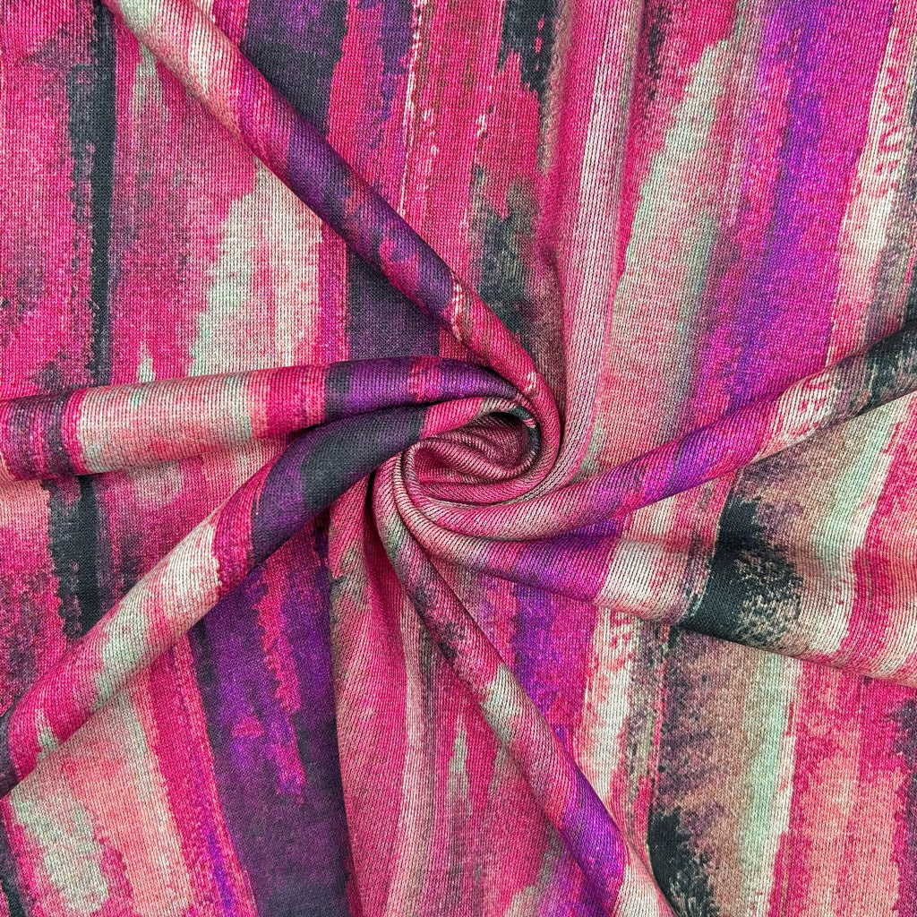 Painted Stripes Digital Modal-Touch Jersey Fabric