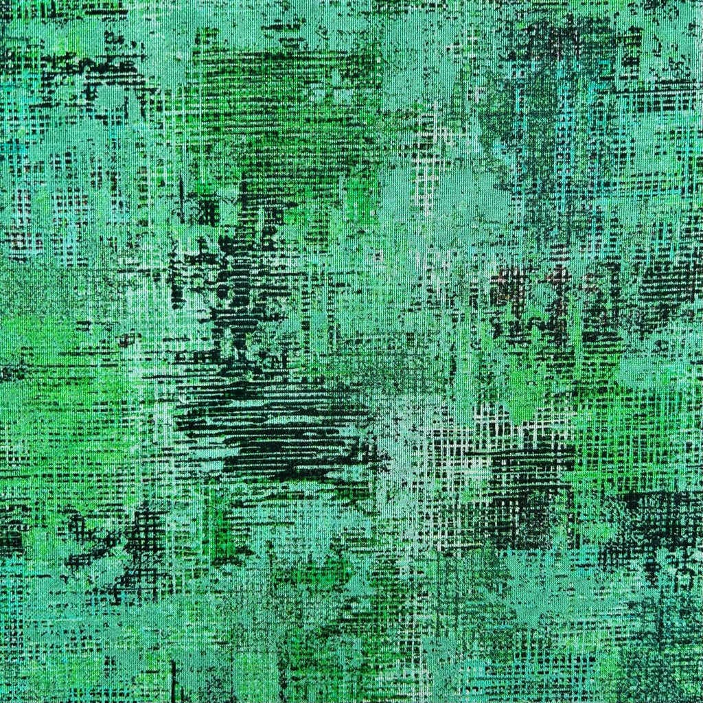 Glitch Grid Digital Modal-Touch Jersey Fabric