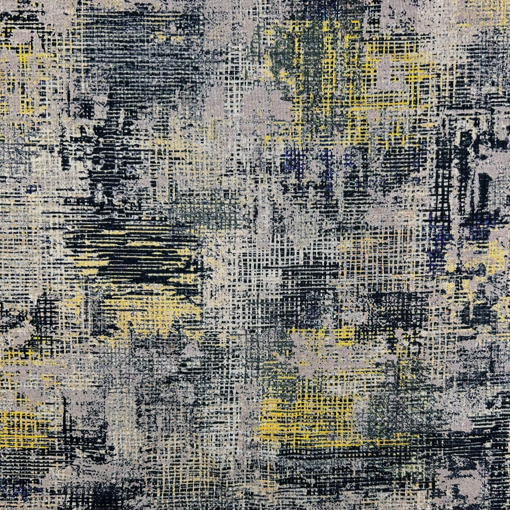 Glitch Grid Digital Modal-Touch Jersey Fabric