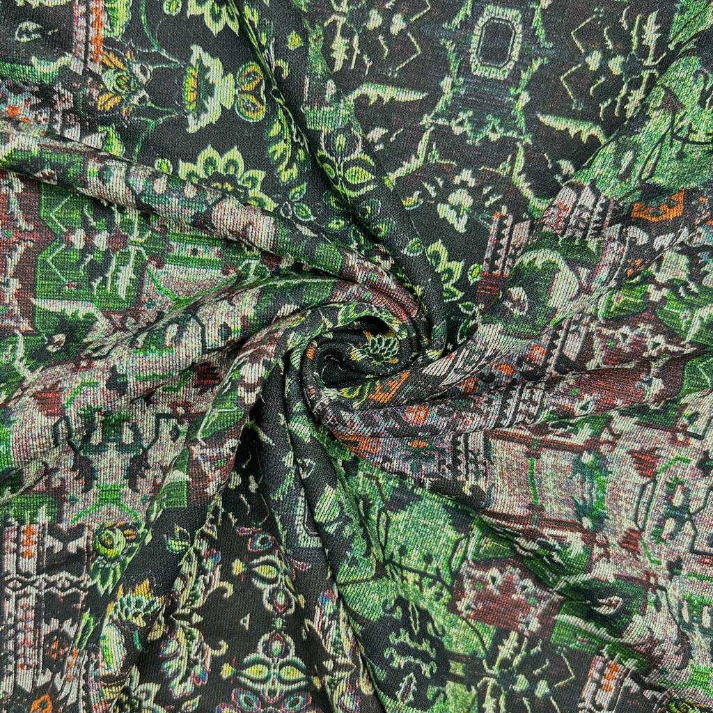 Folk Fusion Digital Modal-Touch Jersey Fabric