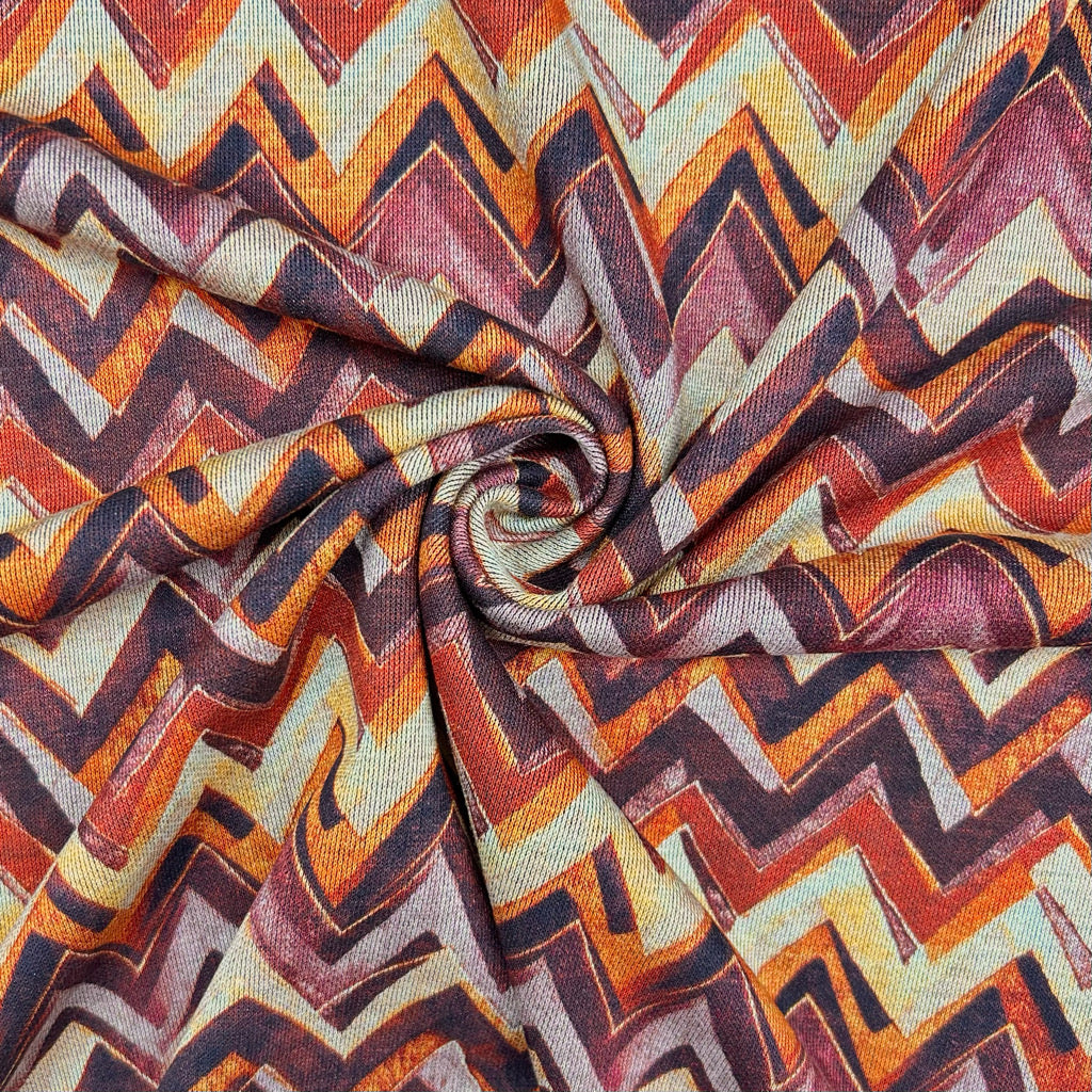 Zigzag Strikes Digital Modal-Touch Jersey Fabric