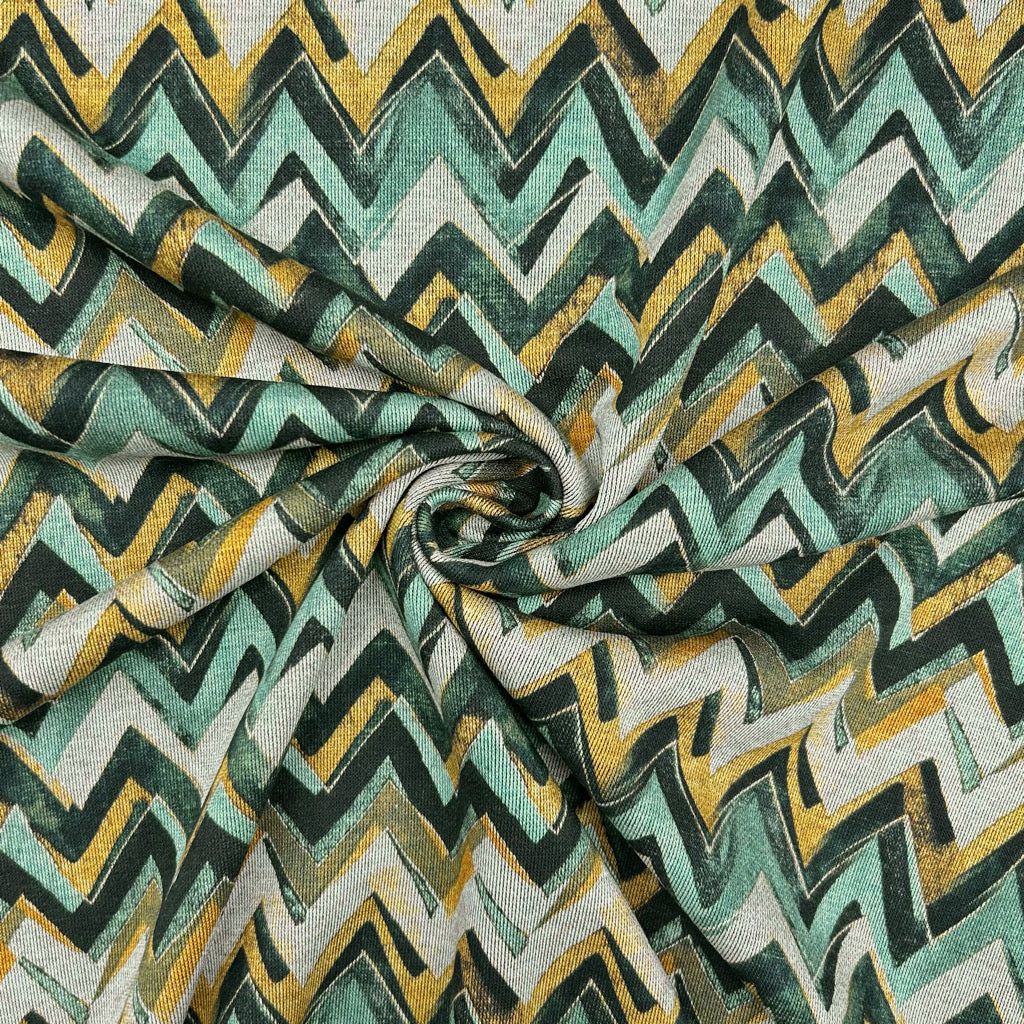 Zigzag Strikes Digital Modal-Touch Jersey Fabric