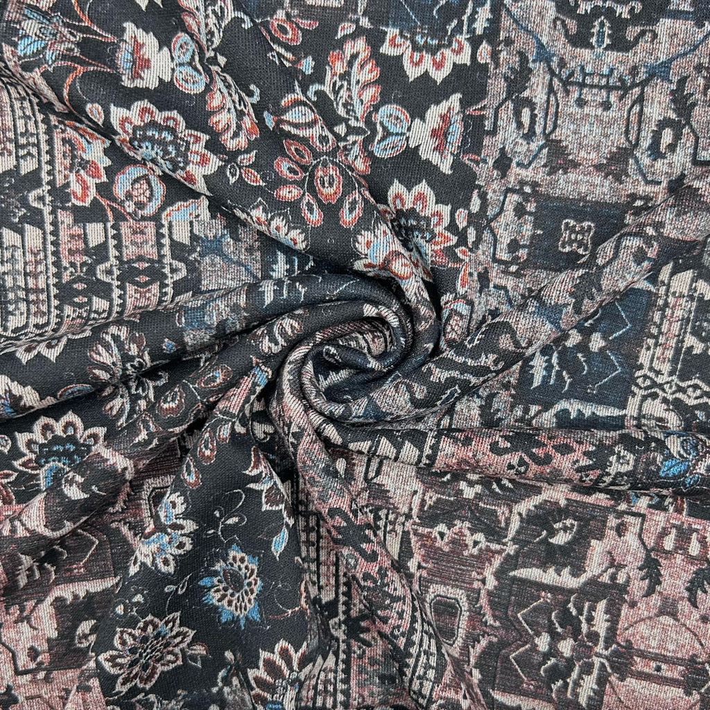Folk Fusion Digital Modal-Touch Jersey Fabric