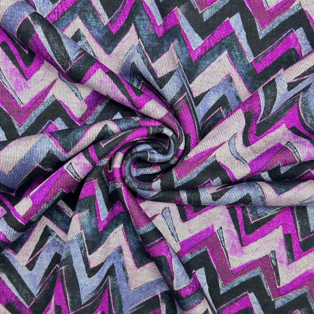 Zigzag Strikes Digital Modal-Touch Jersey Fabric