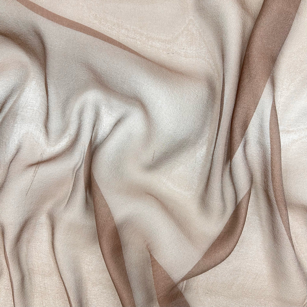 Special Offer Brown Crinkle Organza Fabric