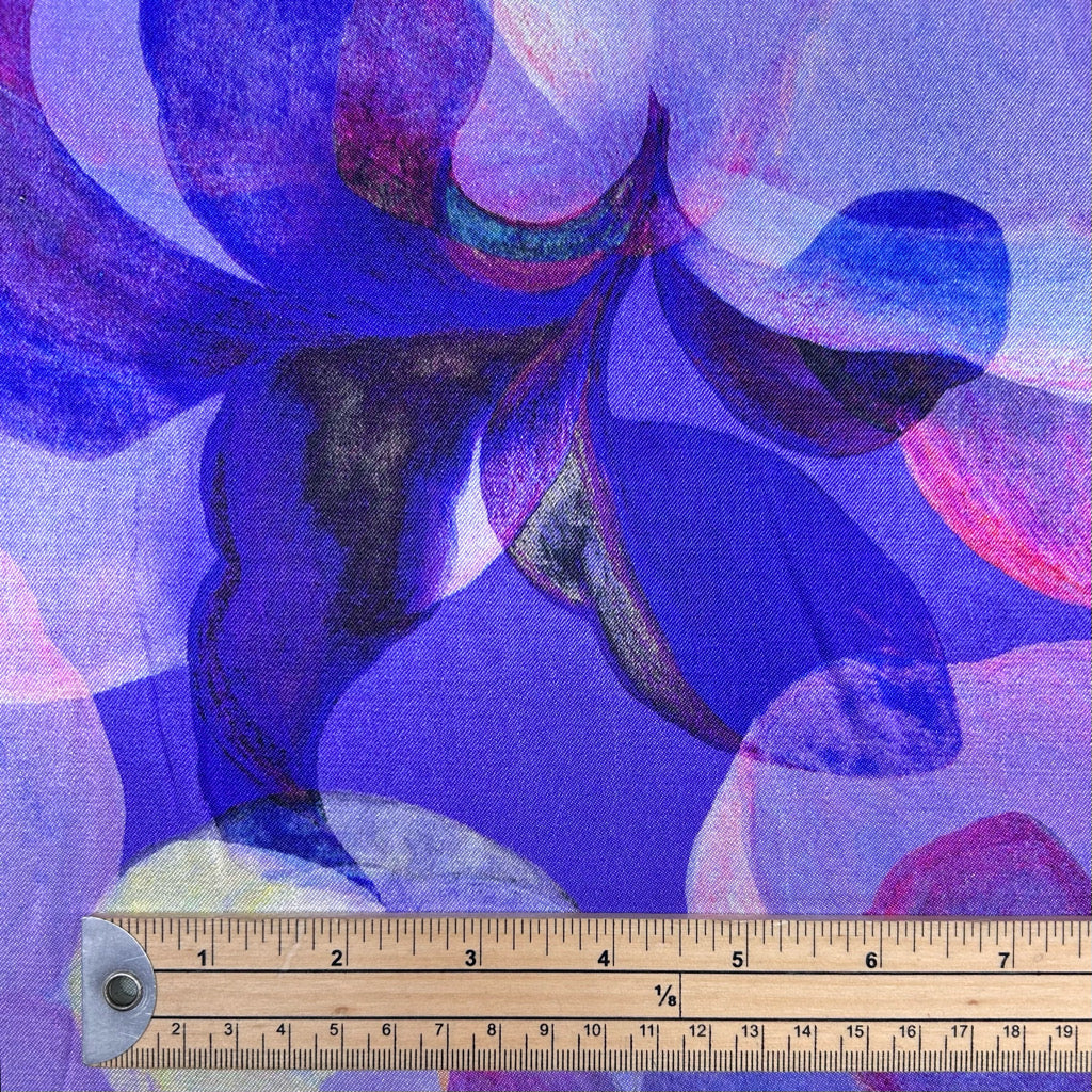 Petal Mirage Viscose Satin Fabric