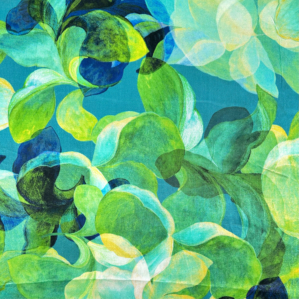 Petal Mirage Viscose Satin Fabric