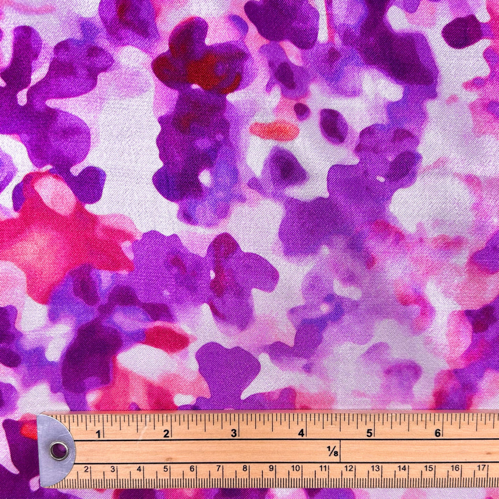 Soft Florals Viscose Satin Fabric
