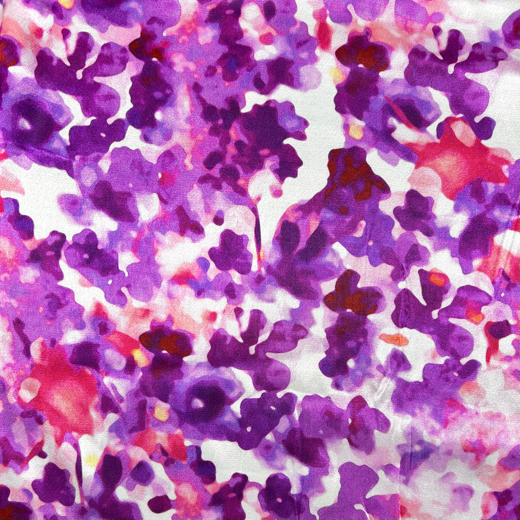 Soft Florals Viscose Satin Fabric