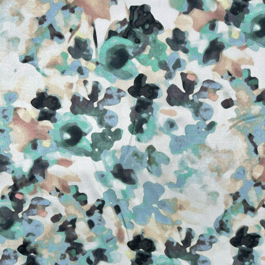 Soft Florals Viscose Satin Fabric