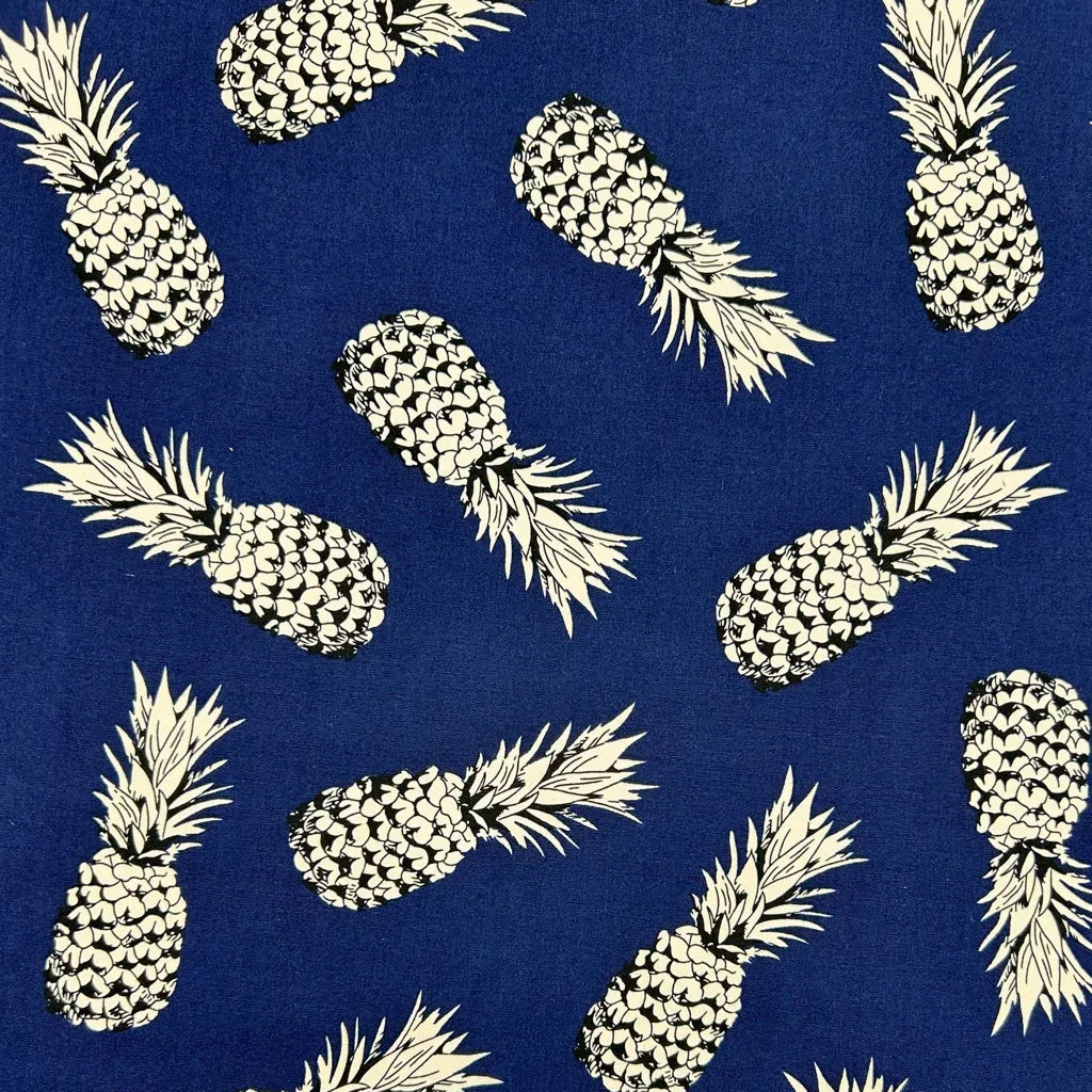Island Pineapple Rose & Hubble Cotton Poplin Fabric