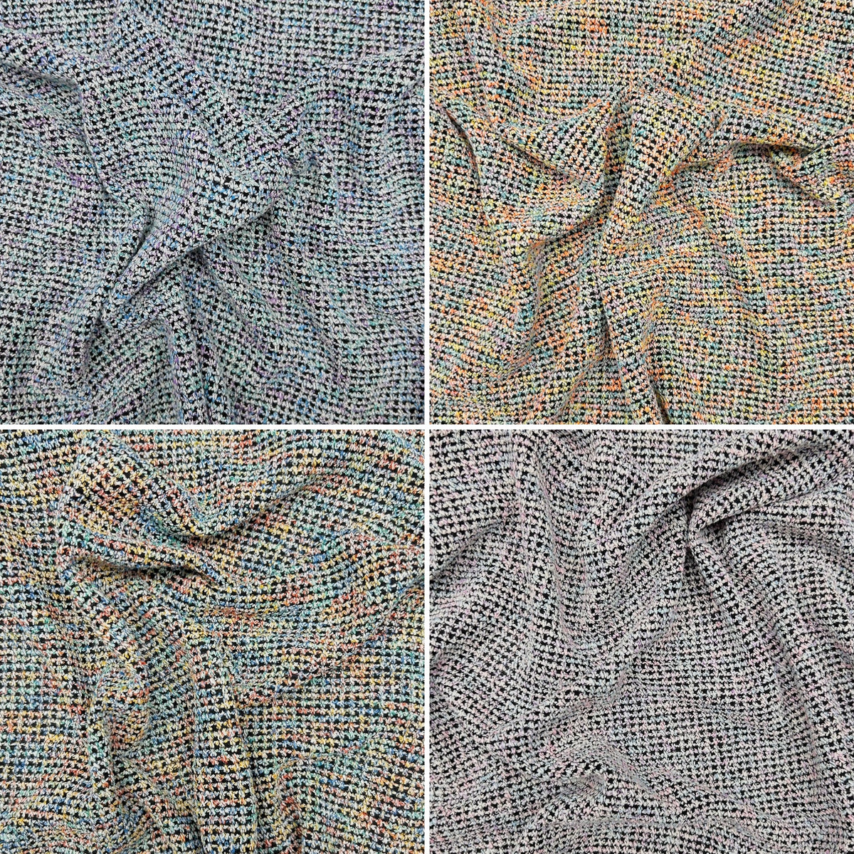 Multicoloured Acrylic Chenille Knit Fabric
