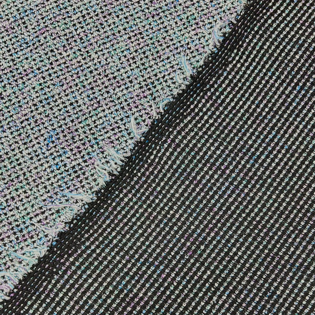 Multicoloured Acrylic Chenille Knit Fabric