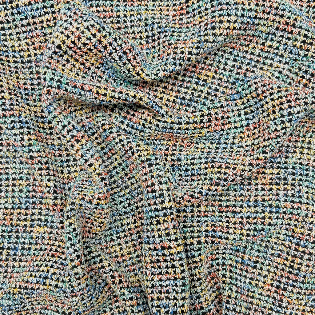 Multicoloured Acrylic Chenille Knit Fabric
