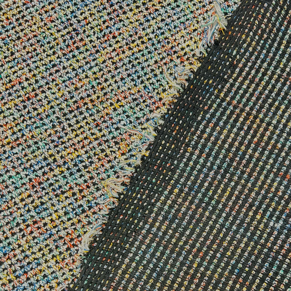 Multicoloured Acrylic Chenille Knit Fabric