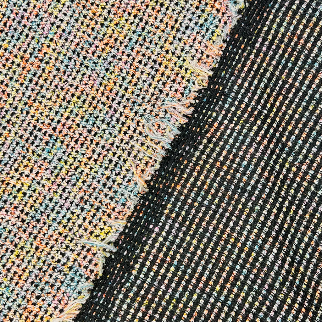 Multicoloured Acrylic Chenille Knit Fabric