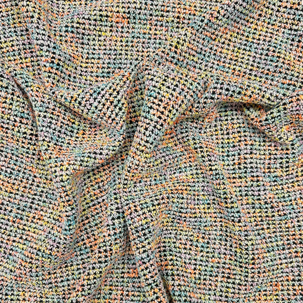 Multicoloured Acrylic Chenille Knit Fabric