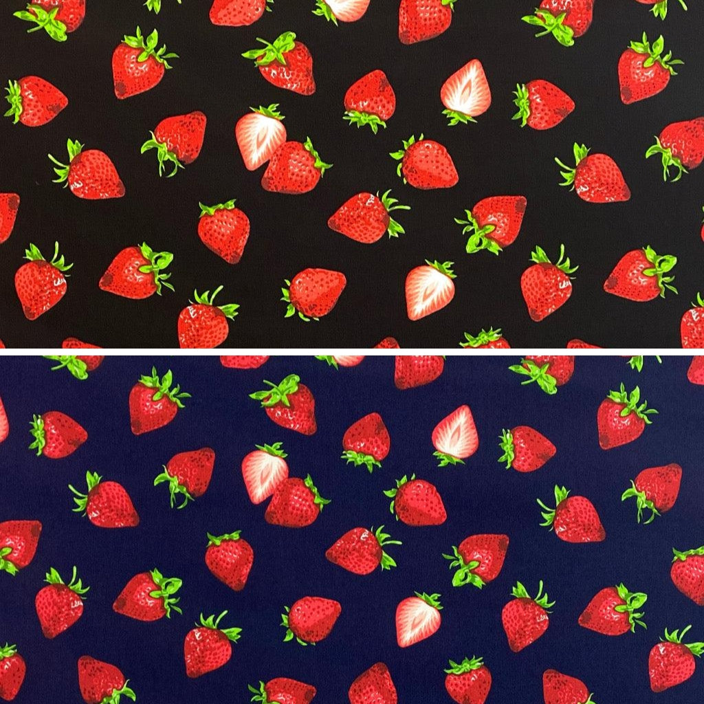 Strawberry Rose &amp; Hubble Cotton Poplin Fabric