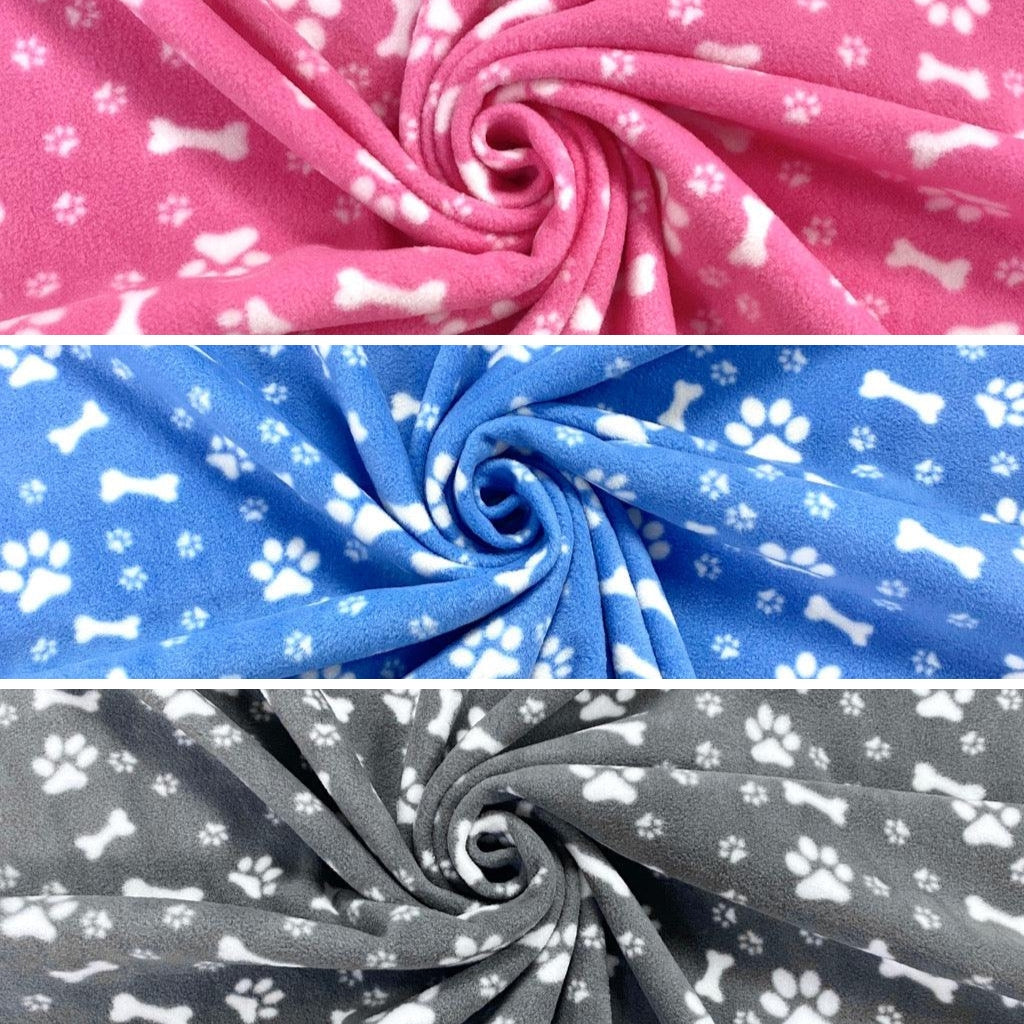Paw Print &amp; Bones Anti Pill Polar Fleece Fabric