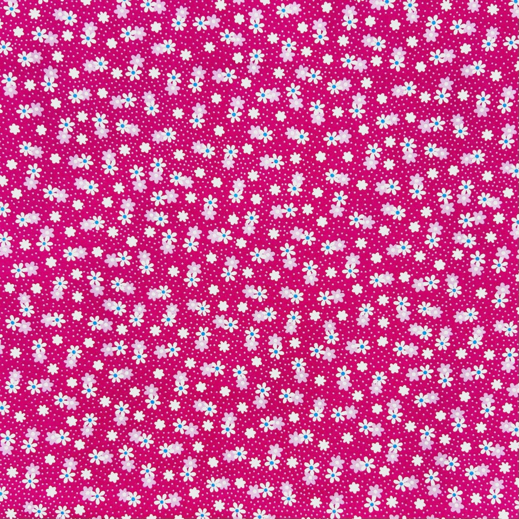 Petite Blooms Rose & Hubble Cotton Poplin Fabric