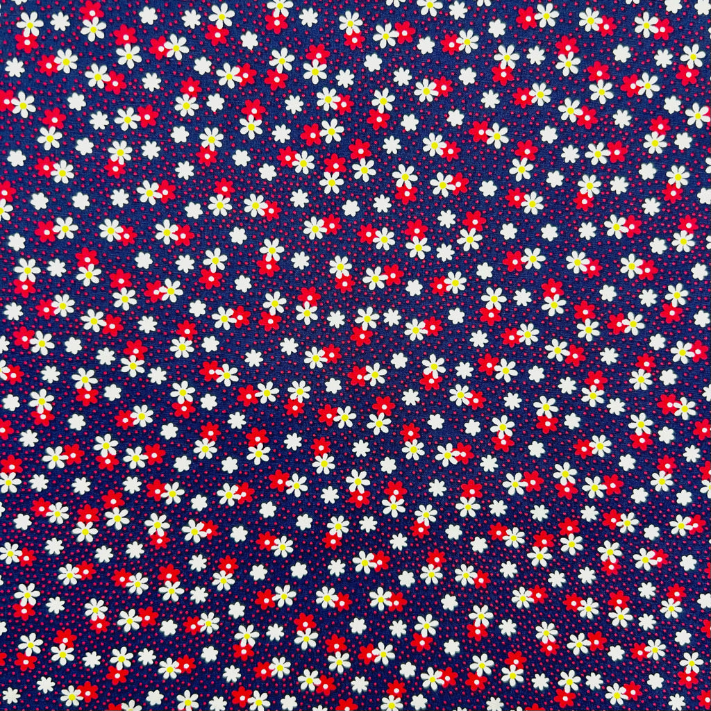 Petite Blooms Rose & Hubble Cotton Poplin Fabric
