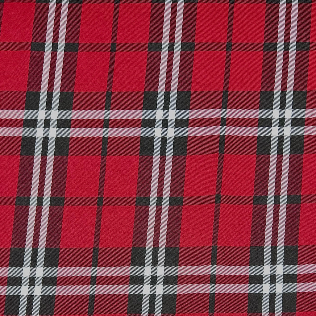 Red Heritage Checkered Suiting Fabric