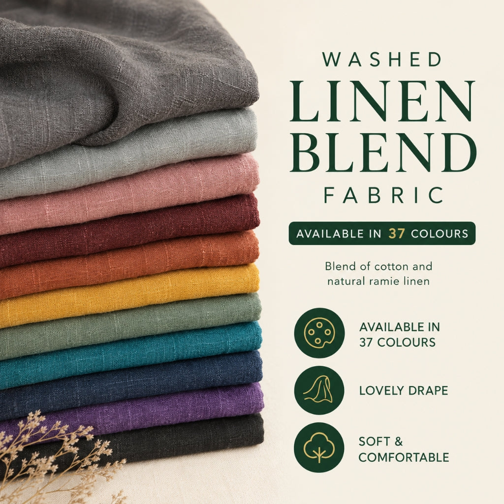 Washed Linen Blend Fabric