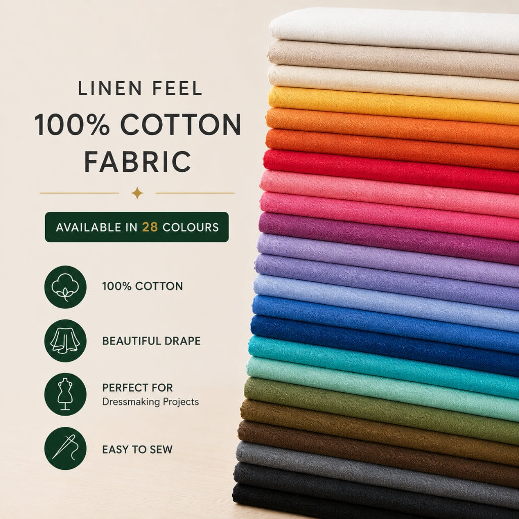 Linen Feel 100% Cotton Fabric