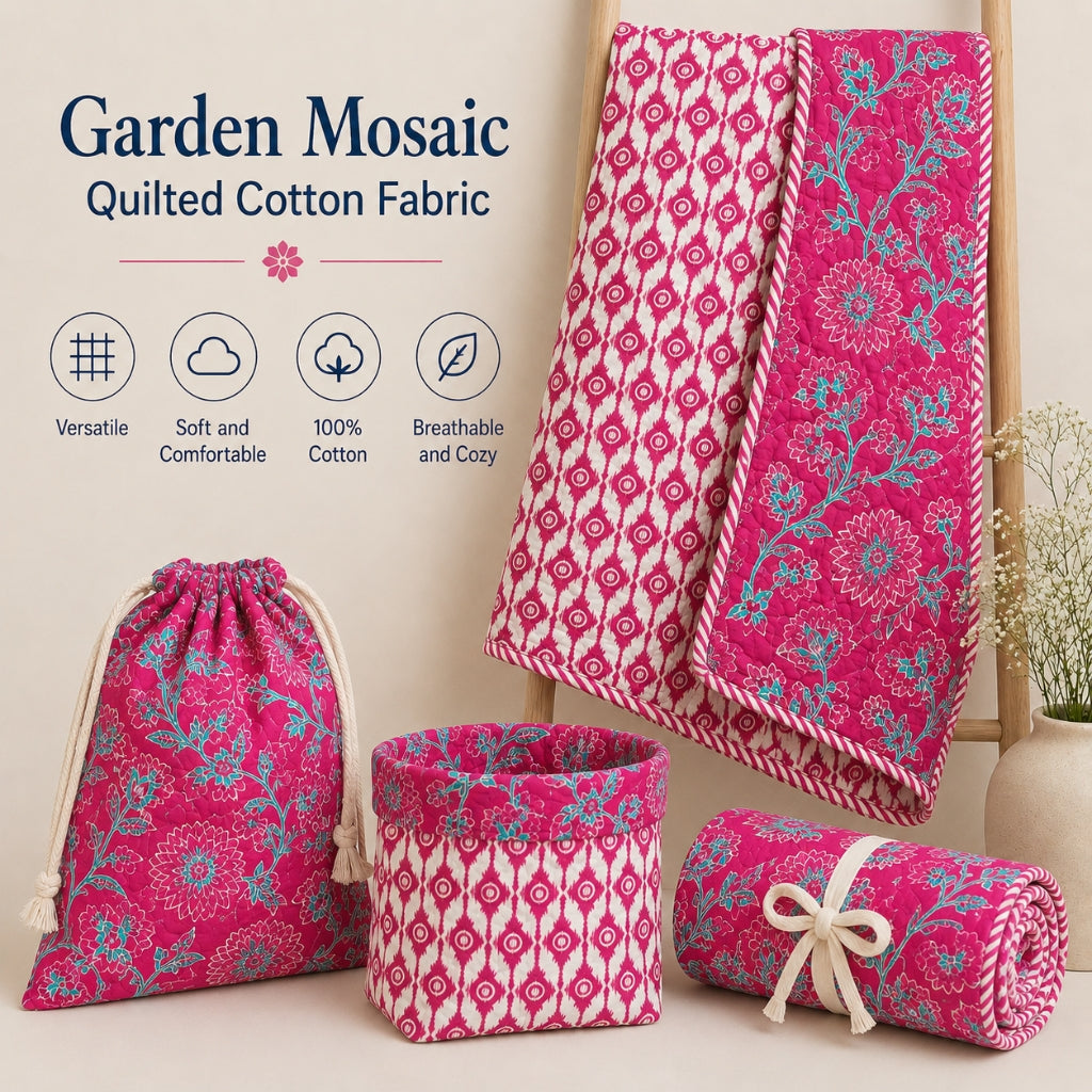Garden Mosaic Quilted Cotton Fabric