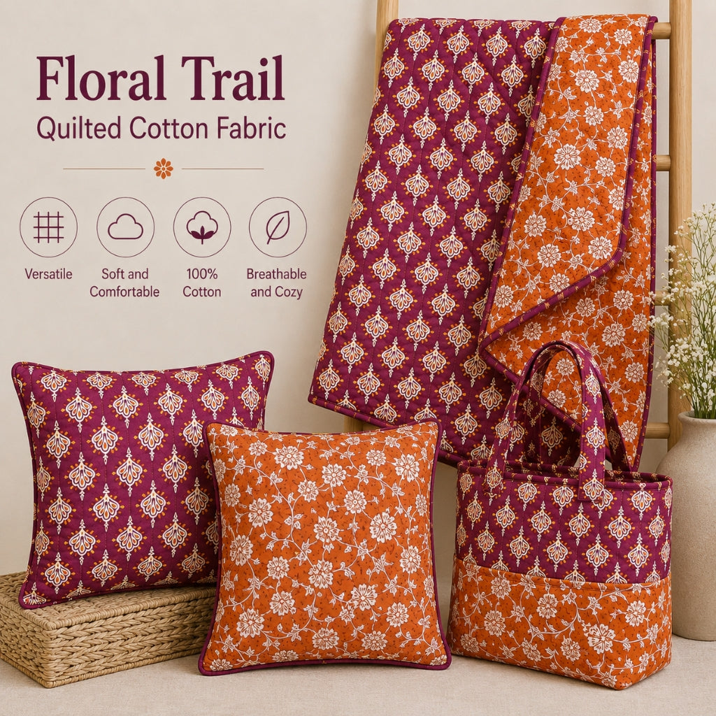Floral Trail Quilted Cotton Fabric