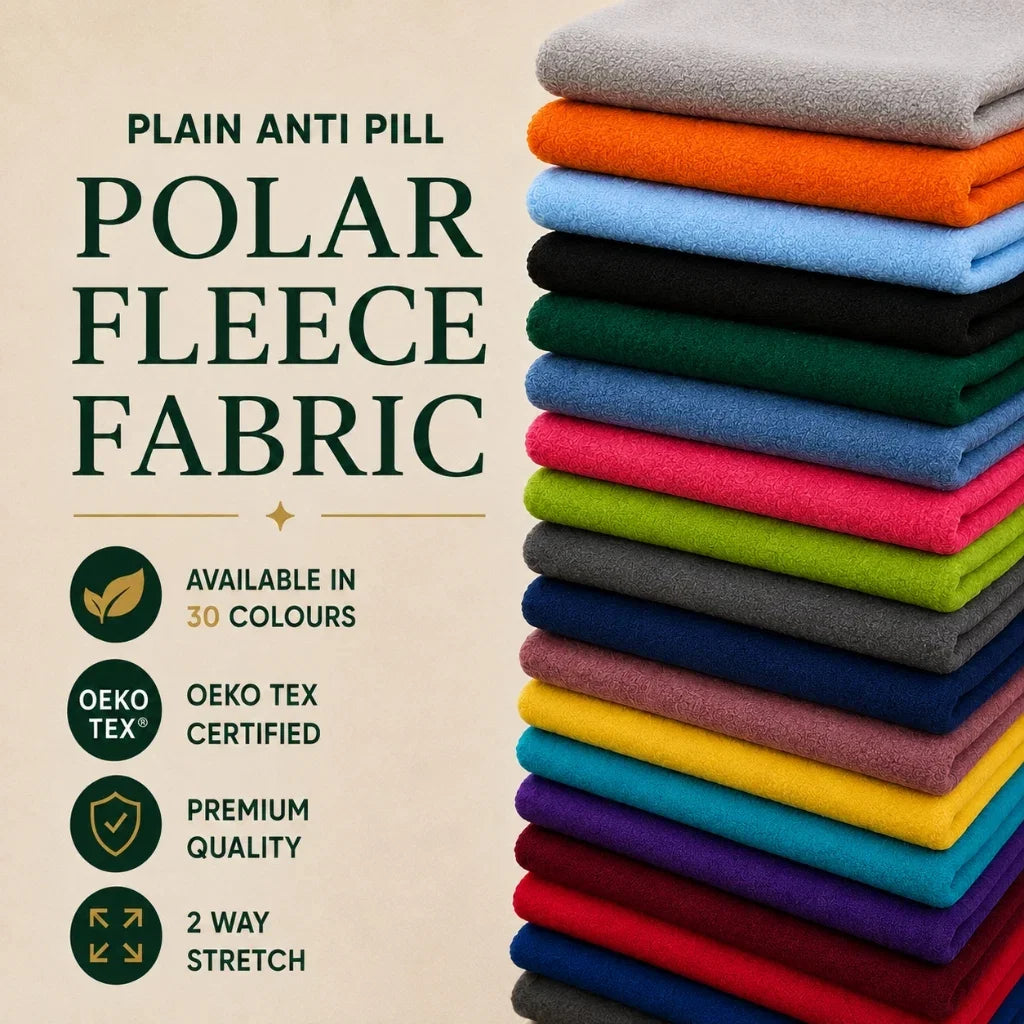 Buy Plain Anti Pill Polar Fleece Fabric for Sewing, Dressmaking & Crafts - Pound Fabrics