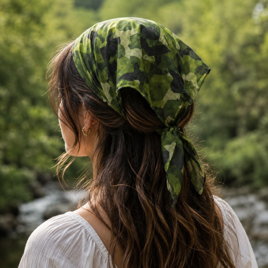 Forest Camouflage Lightweight Polyester Fabric