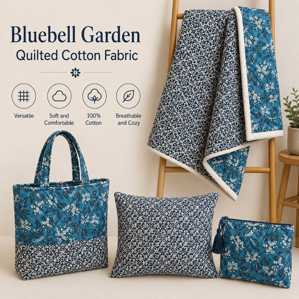 Bluebell Garden Quilted Cotton Fabric